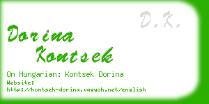 dorina kontsek business card